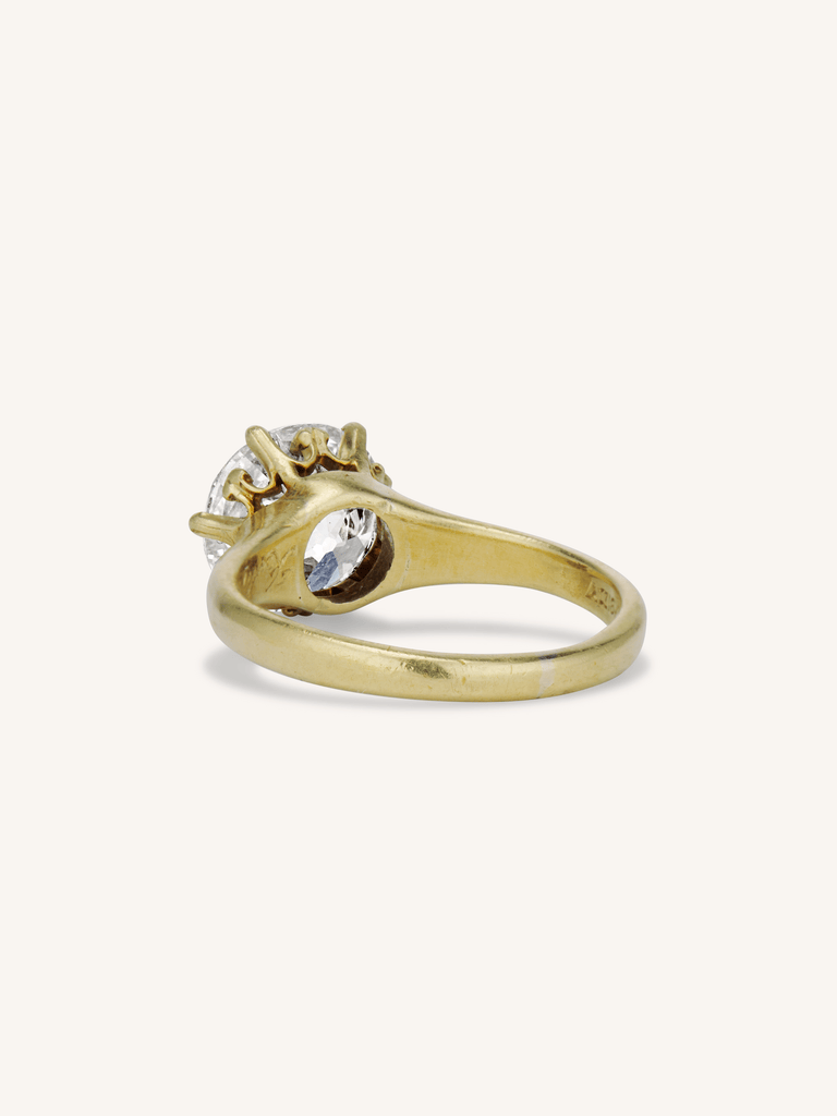 Art Deco 2.56 Old European Cut Diamond Solitaire Engagement Ring, Allsopp Bros.