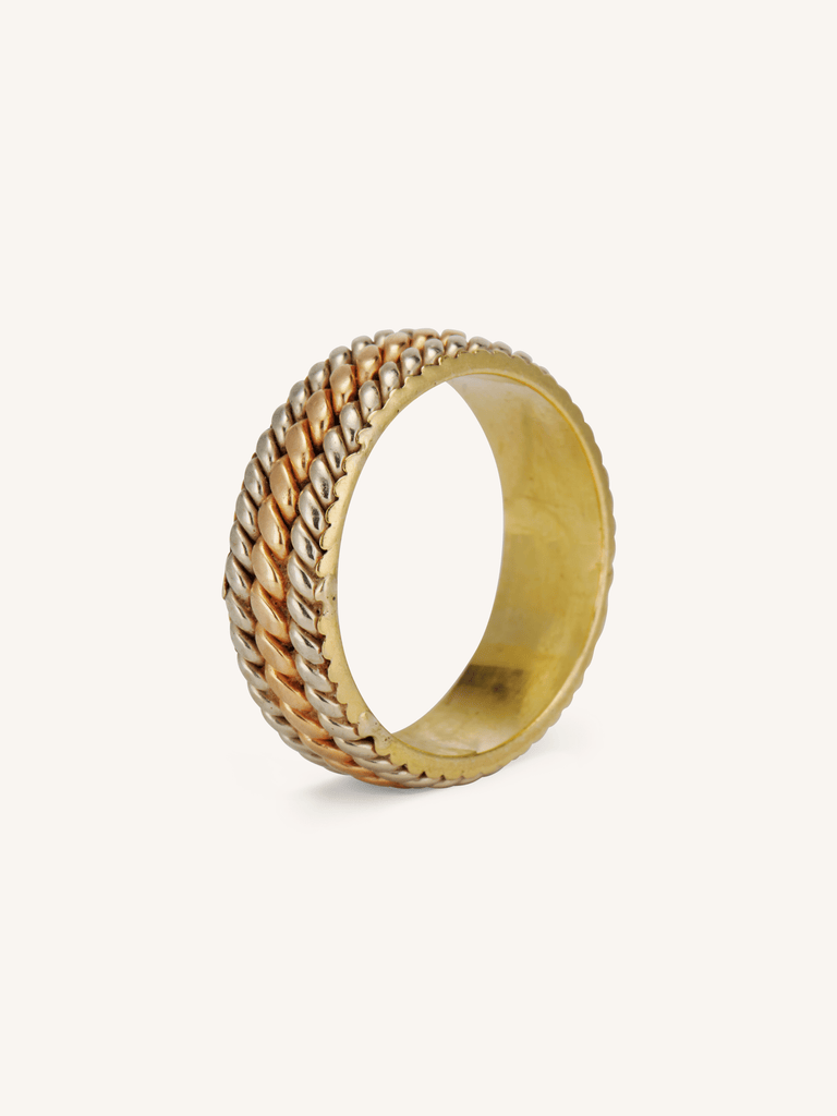 Midcentury Cartier Bi Color Braided Band