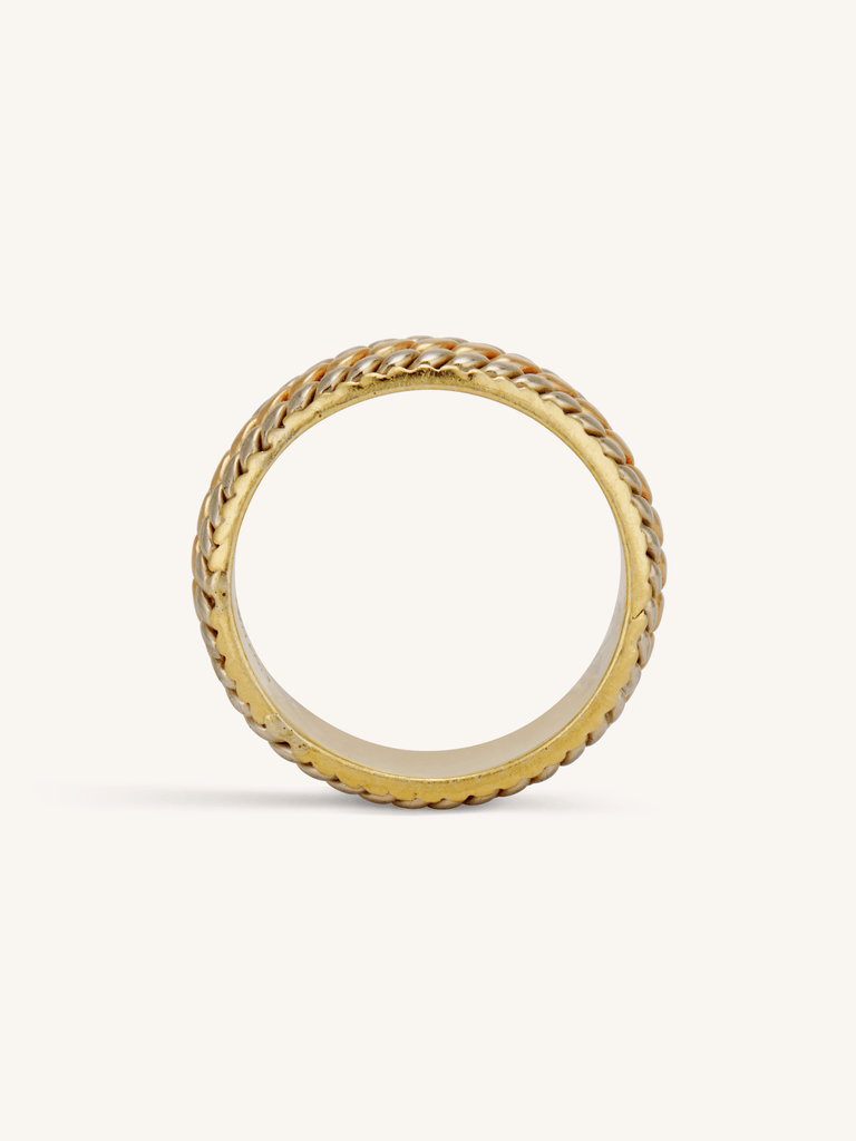 Midcentury Cartier Bi Color Braided Band