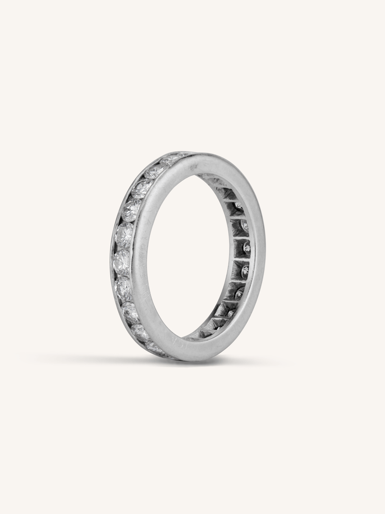 Van Cleef & Arpels Midcentury Round Diamond Eternity Wedding Band